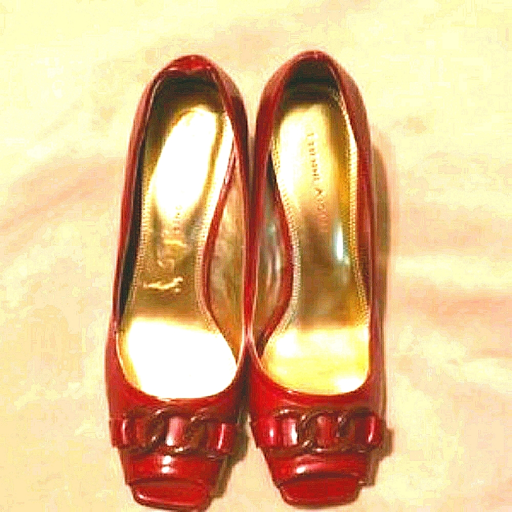 Etienne Aigner Red Patent Leather Shoes Sz 8.5